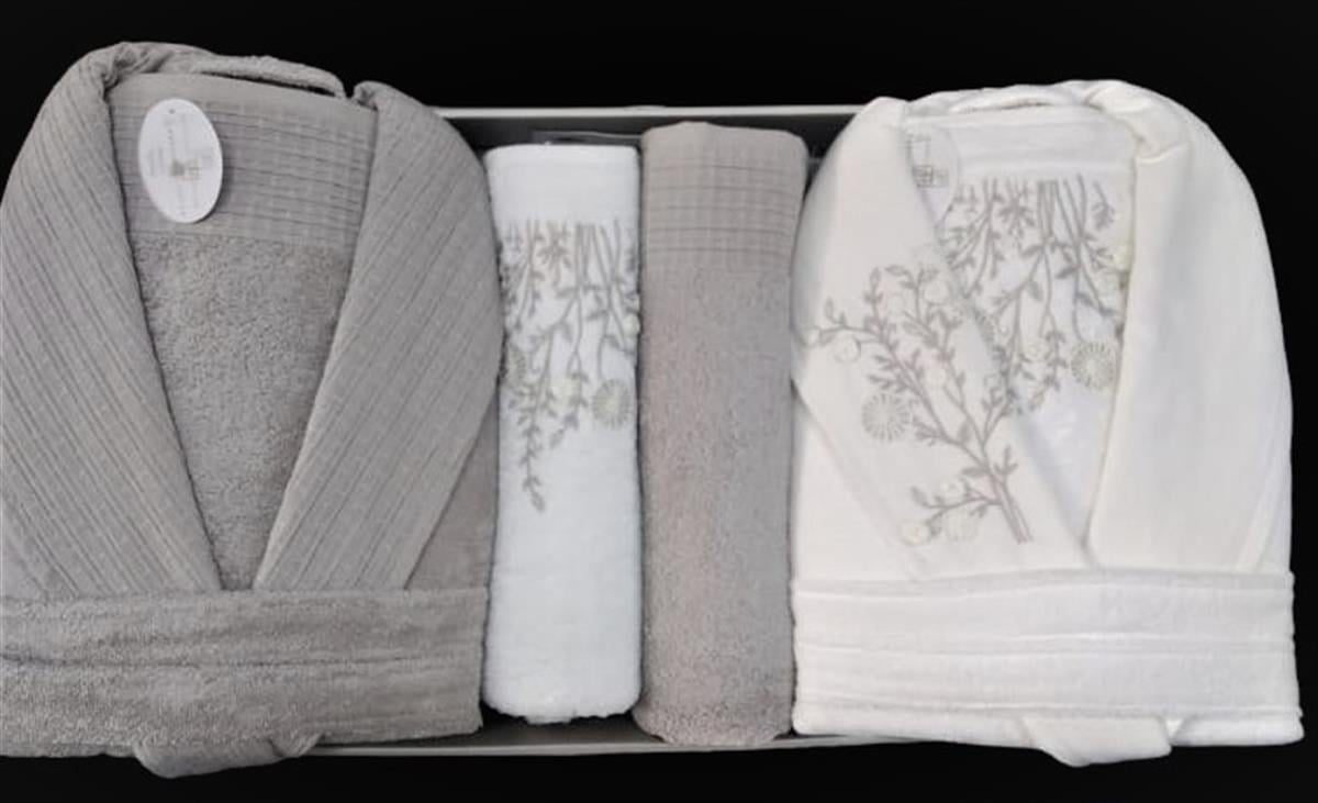 Pupilla Aile Bornoz Seti Penye Elnur Bej-Ekru