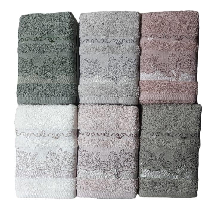 PUPİLLA HAVLU KUTULU 6 LI SET 30*50 PVC ROSETTA