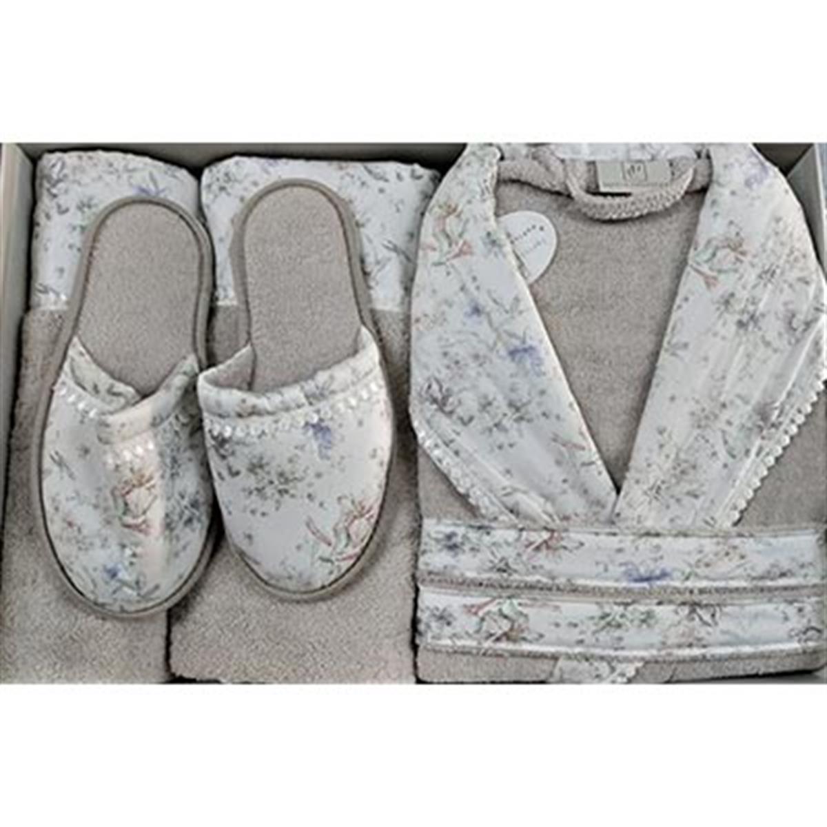 PUPİLLA TEK KİŞİLİK BORNOZ SET LİON BEJ