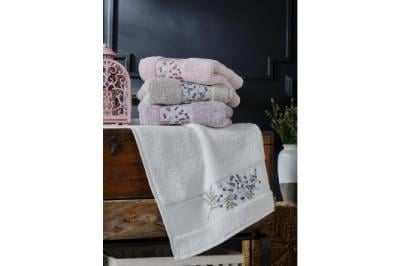 Şikel 6'Lı Paket Penye Nakışlı Soft Havlu 50*90Cm Sarmaşık