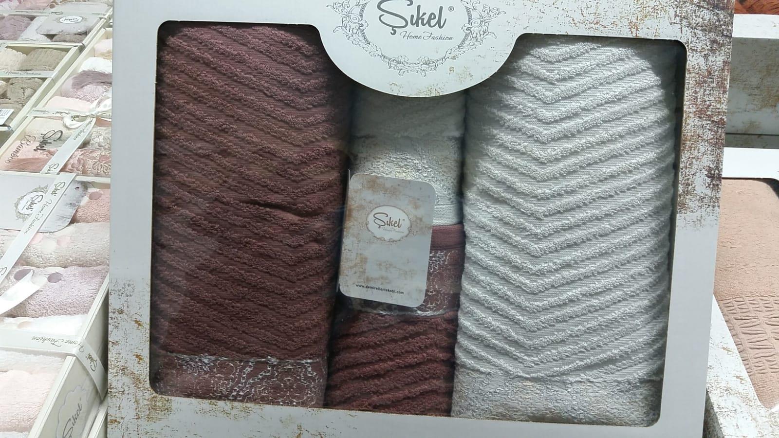 Şıkel Hamam Takımı Erica Bordo-Ekru