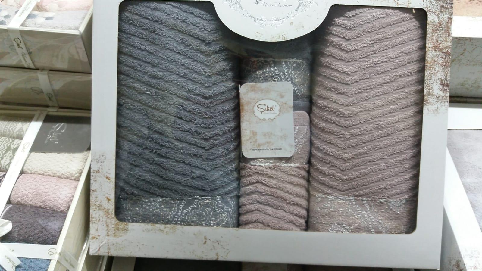 Şıkel Hamam Takımı Erica Gül Kurusu-Antrasit