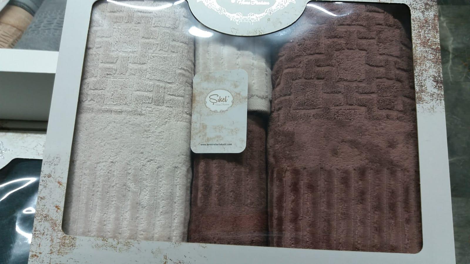 Şıkel Hamam Takımı Piano Ekru-Gül Kurusu