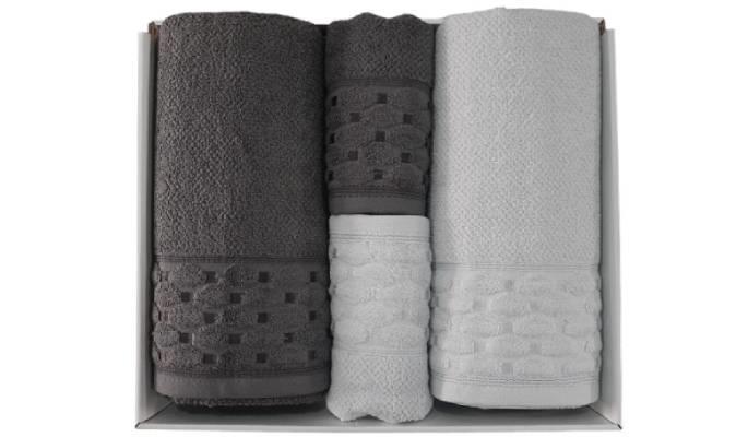 Şıkel Hamam Takımı Silver Açık Gri-Antrasit