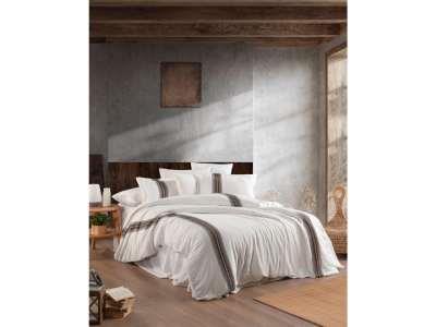 Şıkel Organic Pamuk Çift Kişilik Nevresim Takımı Riva Beyaz