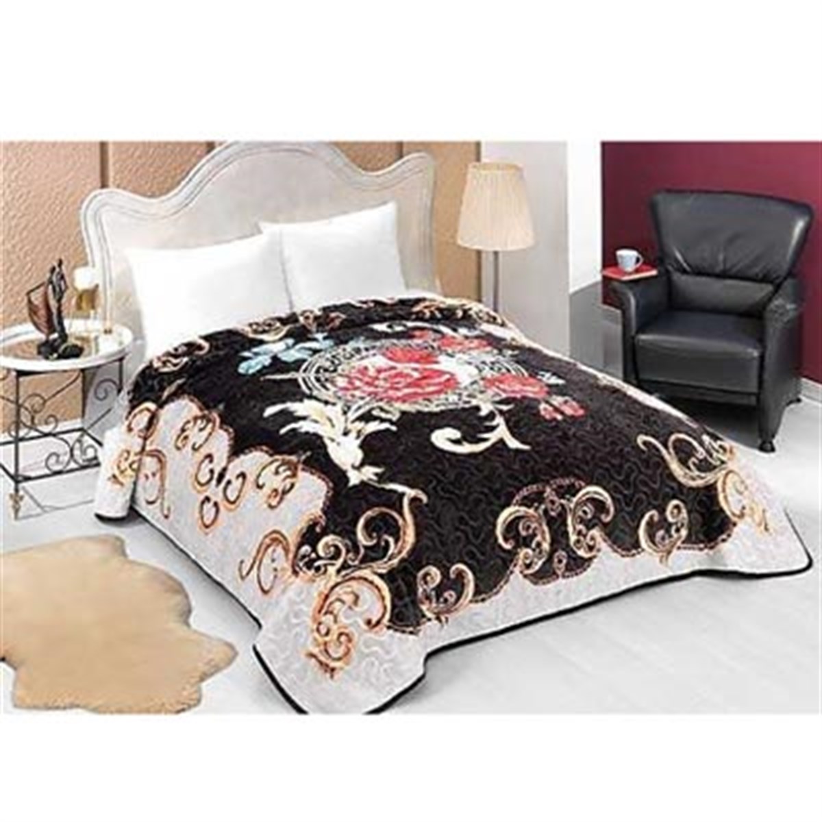 SOLANA ÇİFT KŞ. BATTANİYE 220X240 988 SİYAH