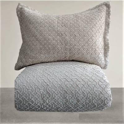 Star Butik Nakışlı Çift Kişilik Yatak Örtüsü Cappiccino