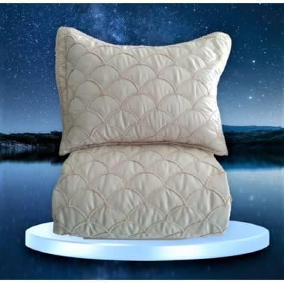 Zen Avanos Nakışlı Çift Kişilik Yatak Örtüsü Cappuccino