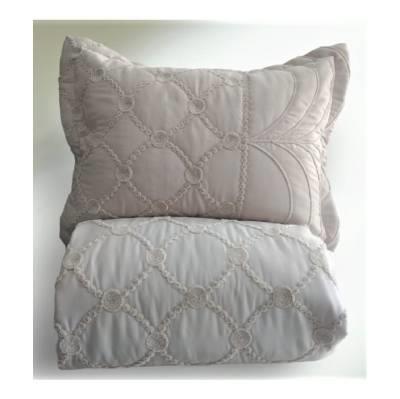 Zen Bohem Nakışlı Çift Kişilik Yatak Örtüsü Cappiccino