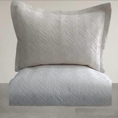 Zen Nare Nakışlı Çift Kişilik Yatak Örtüsü Cappuccino