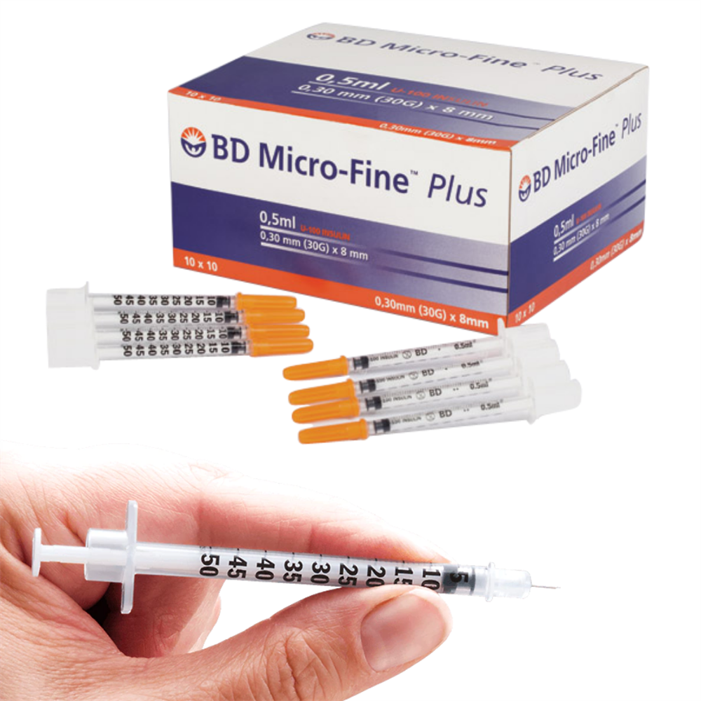 BD Micro-Fine Plus 30g 8mm Süper İnsülin Enjektörü 100 Adet (Botoks Enjektörü)