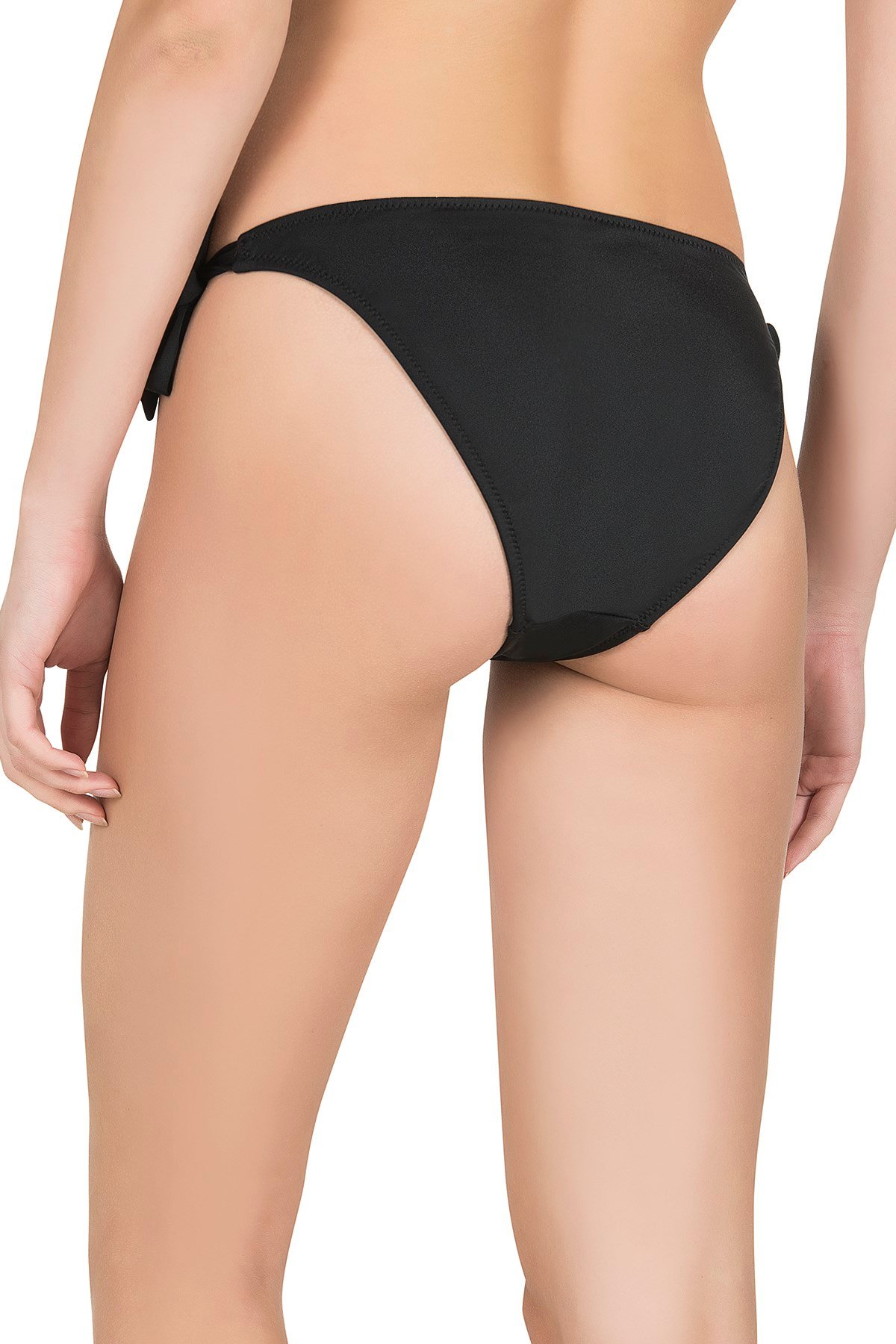 Kalın Bağcıklı Siyah Bikini Altı