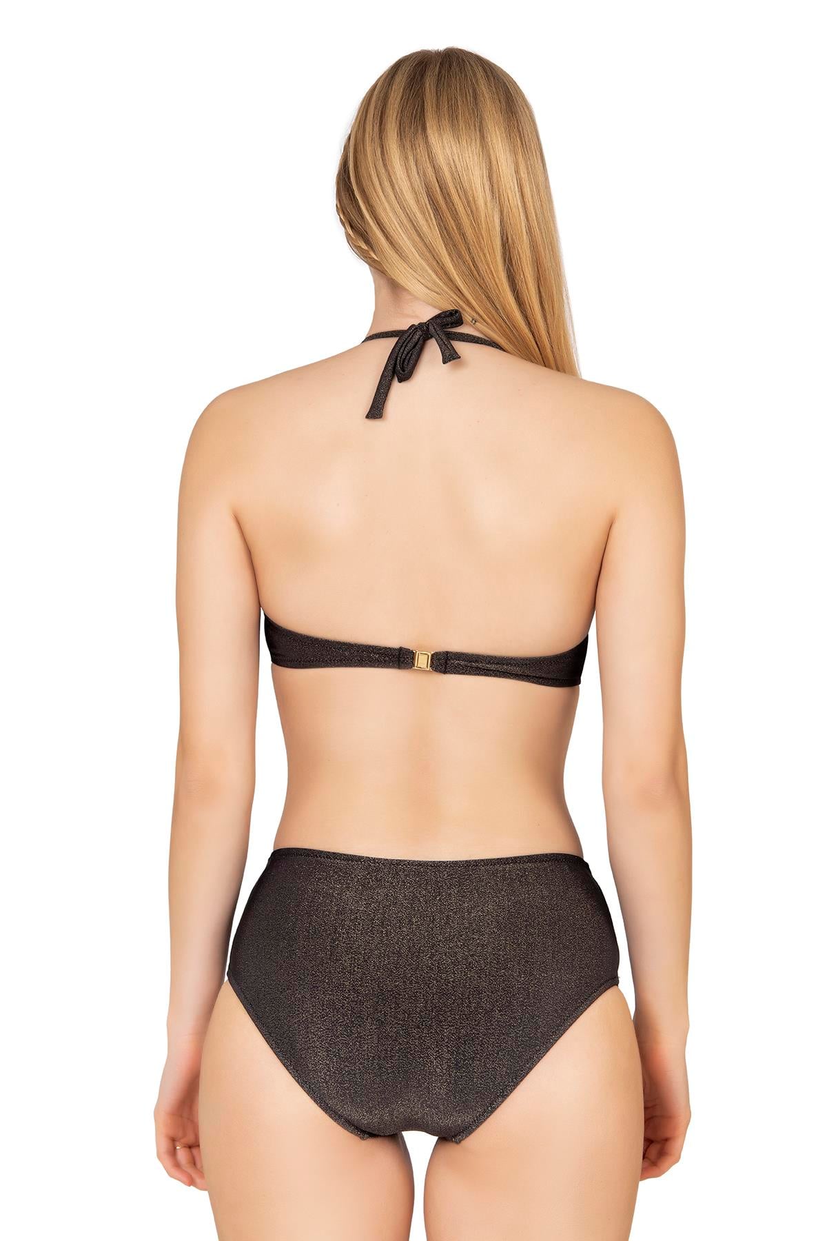 Endeep Kadın Balenli Destekli Yüksek Bel Bikini Takımı