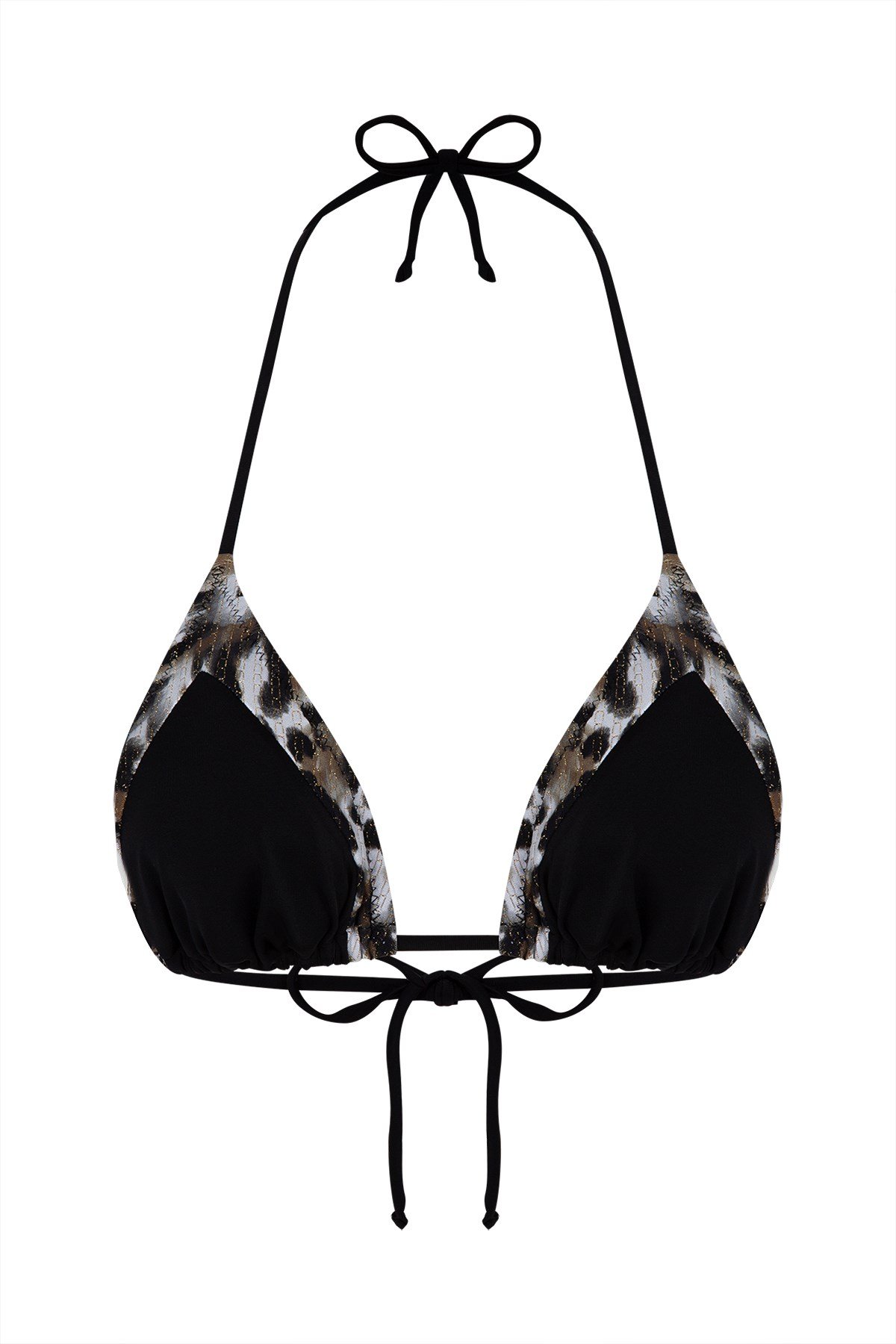 Endeep Kadın Leopar Desen Detaylı Üçgen Bikini