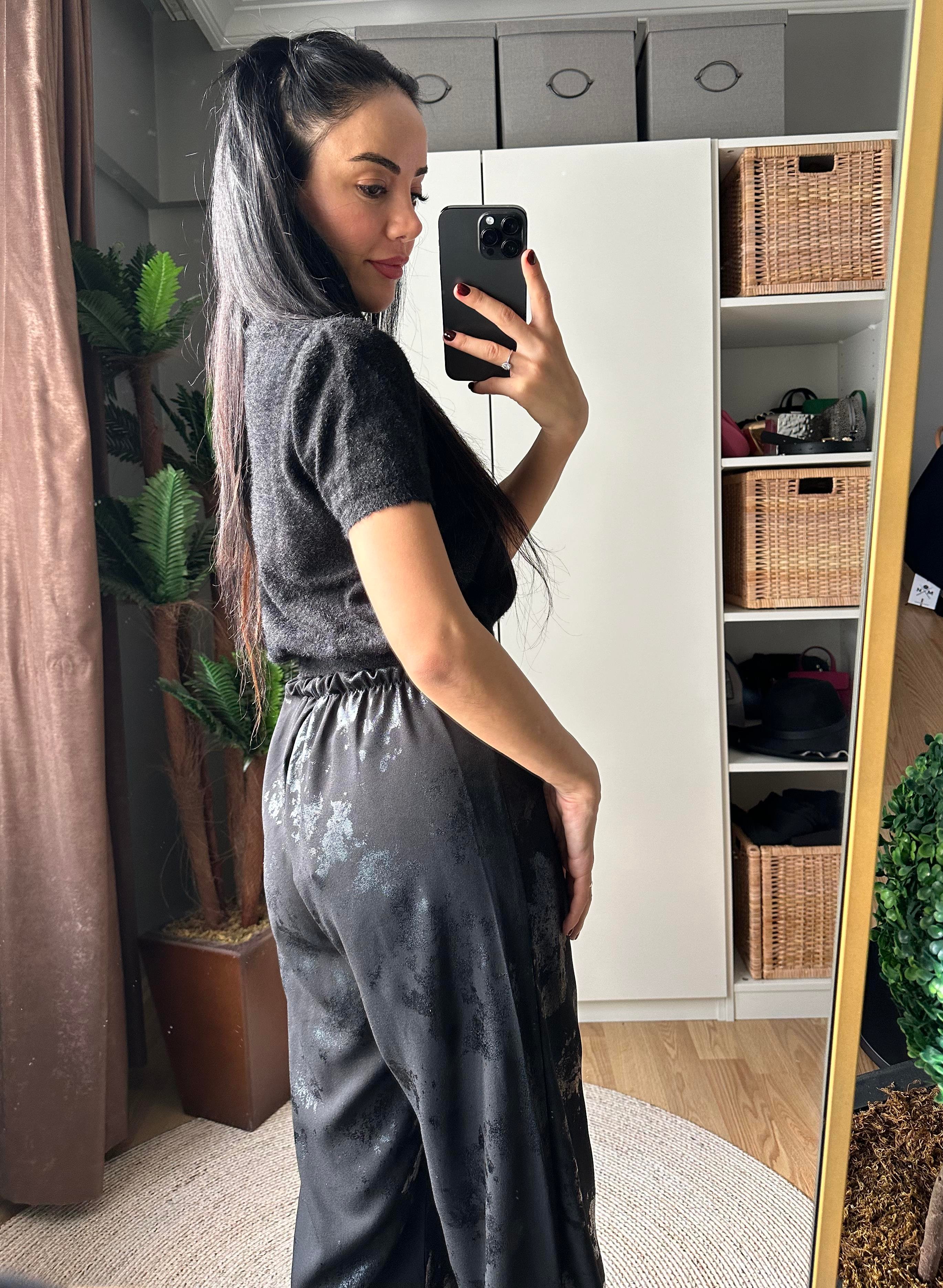 DESENLİ FLORAL  BASKILI PANTOLON