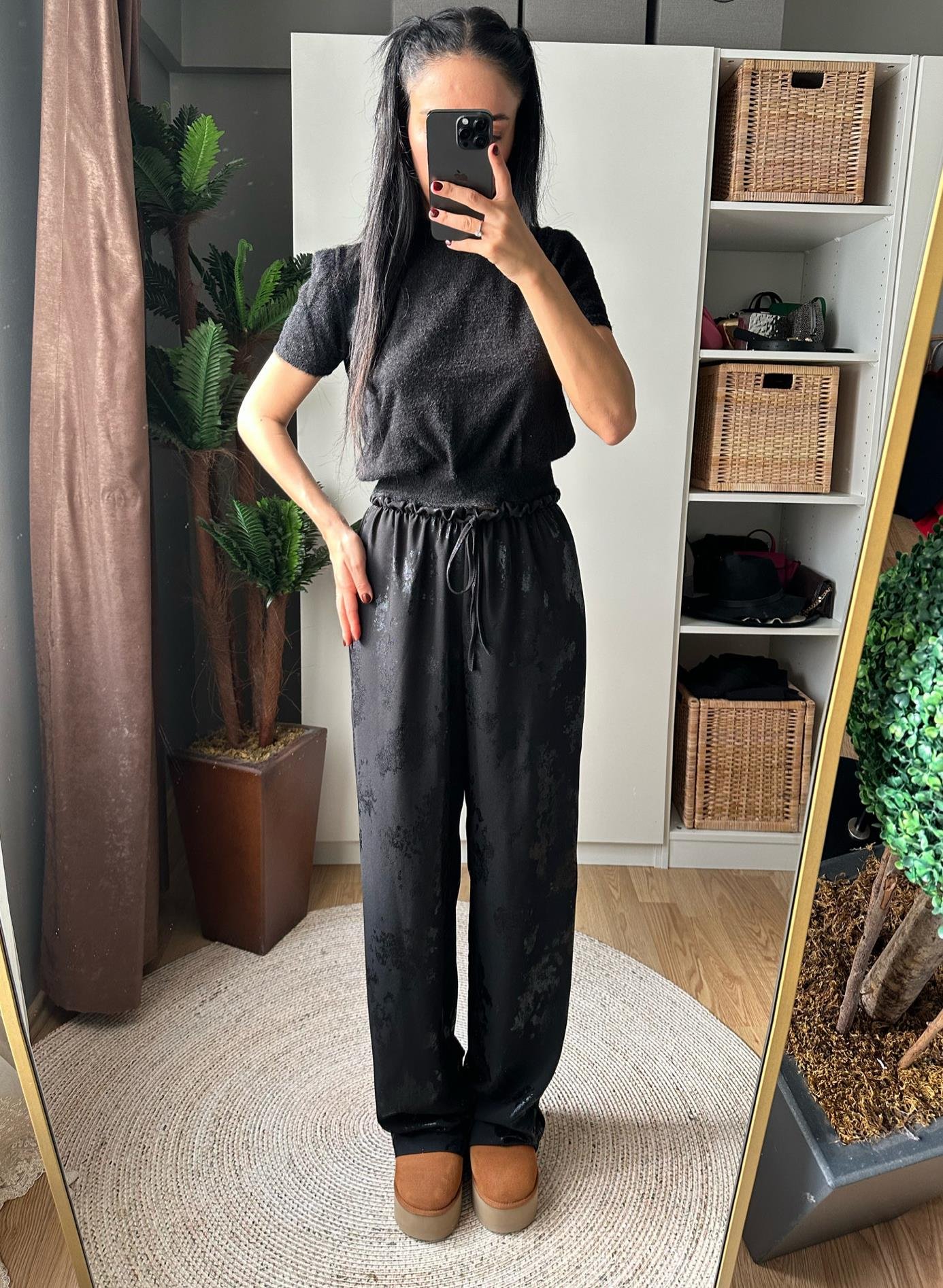DESENLİ FLORAL  BASKILI PANTOLON
