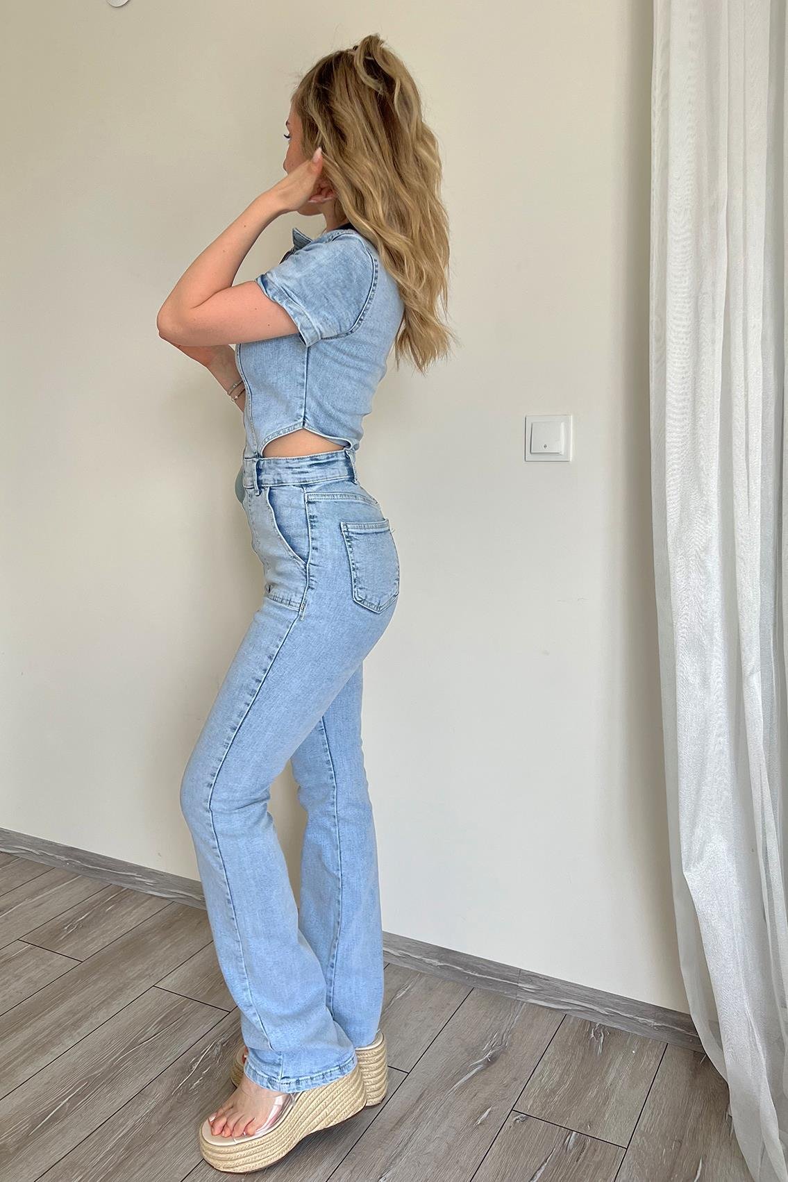 DİLVİN YANLARI DEKOLTELİ  LİKRALI TULUM