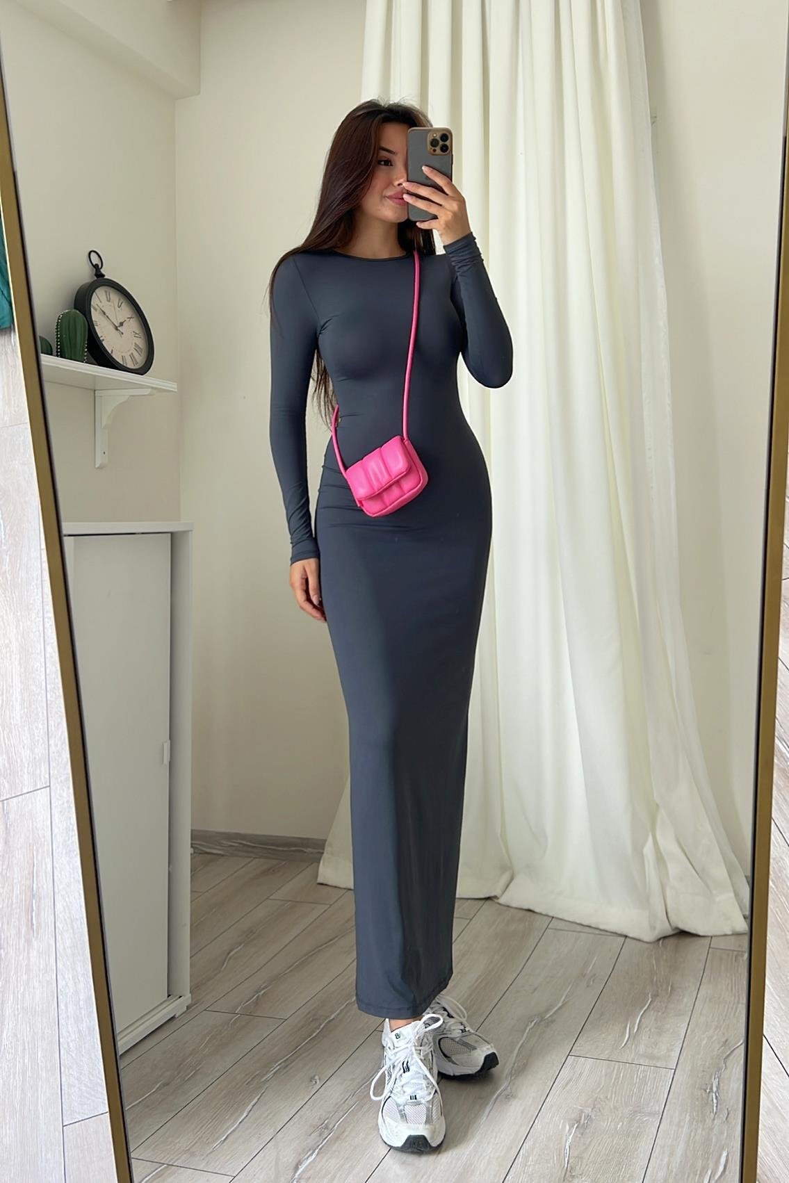 GAELLE TOPARLAYICI MAXİ ELBİSE
