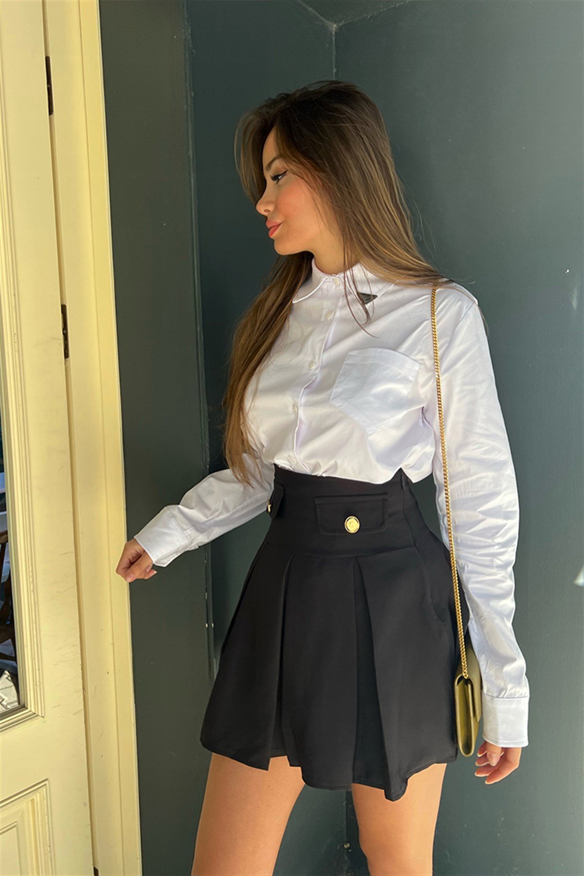 GENİŞ PİLELİ MİNİ ETEK