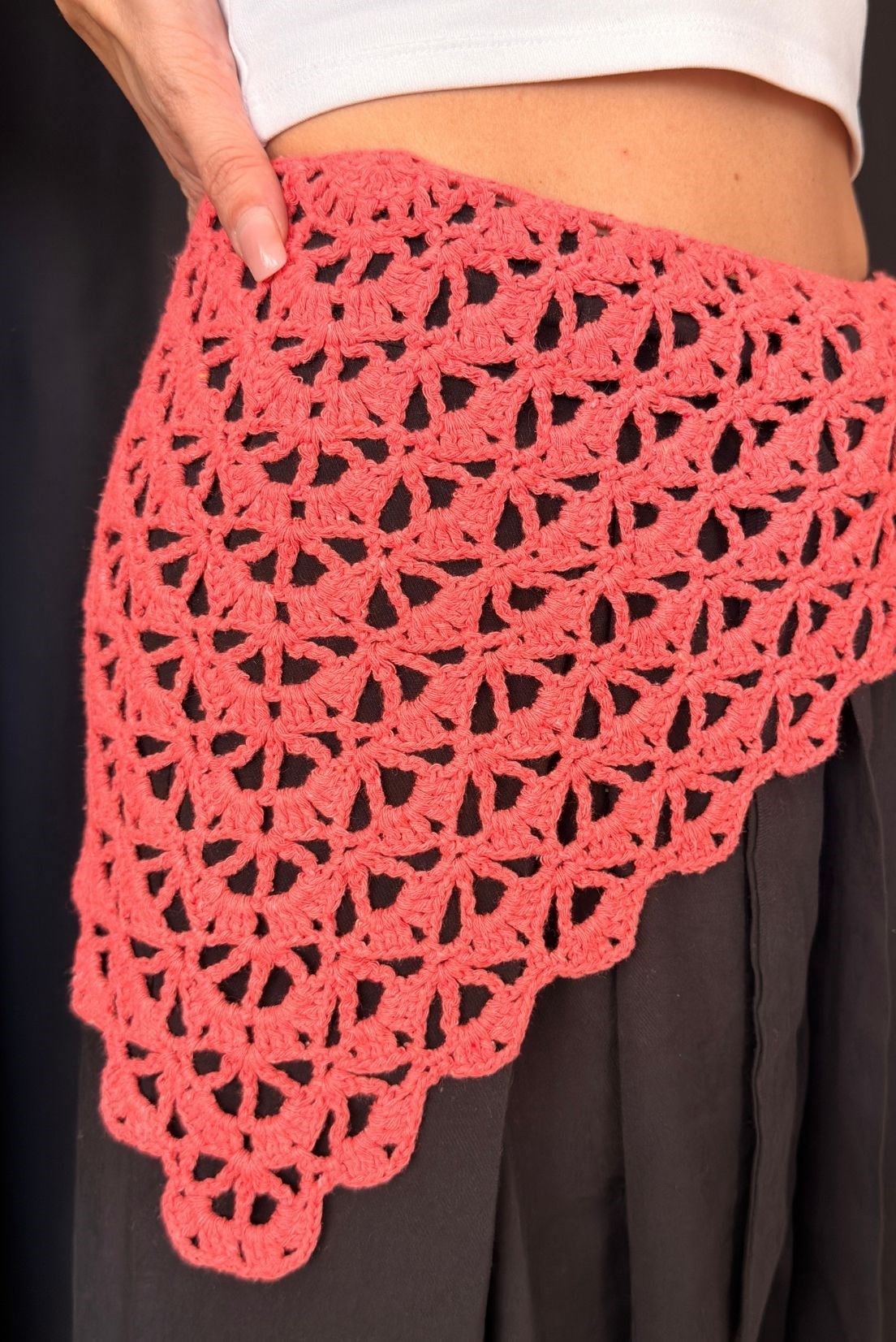 HANDMADE PEMBE ÇOK AMAÇLI BANDANA