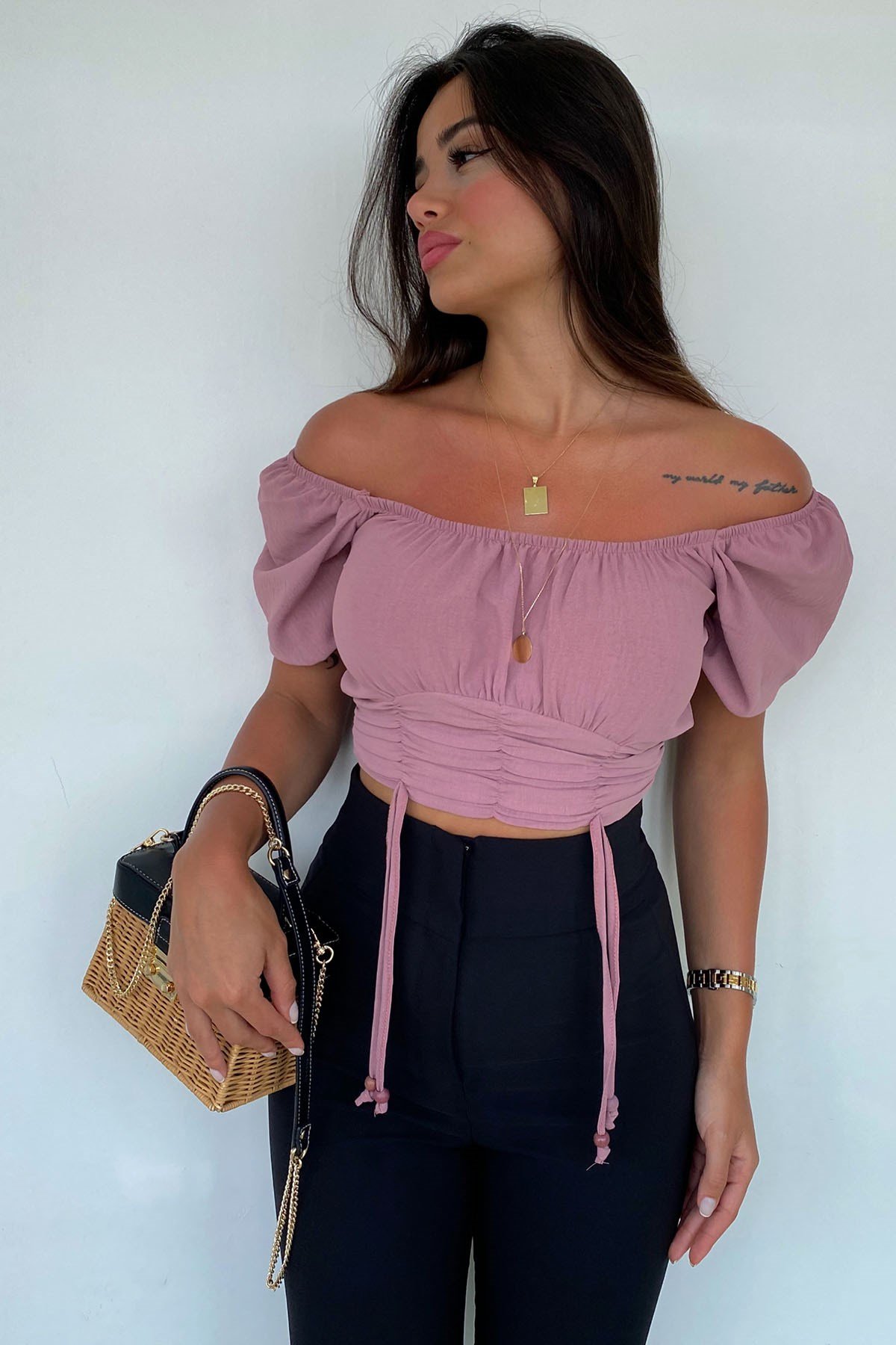 İp Detaylı Bluz