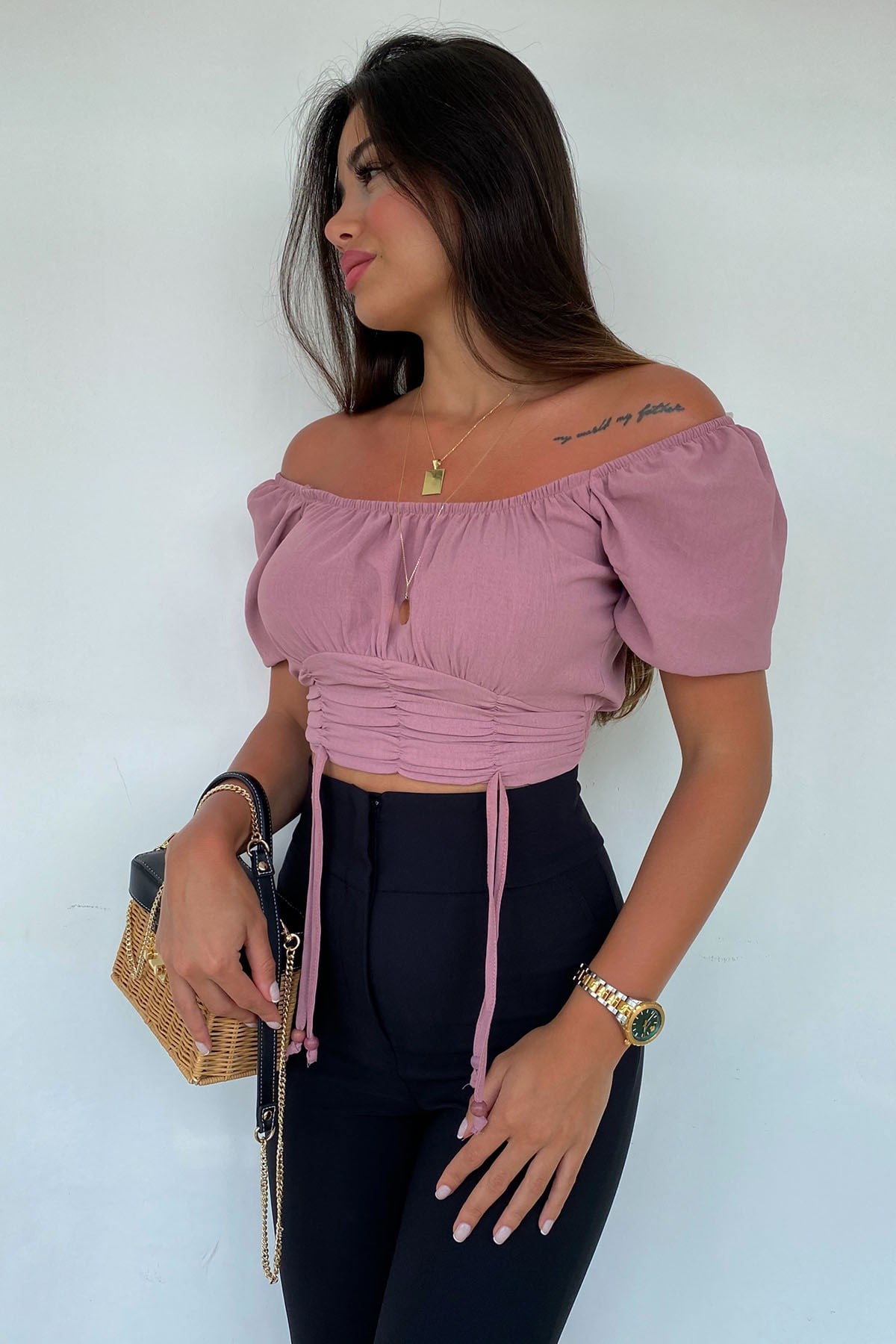 İp Detaylı Bluz