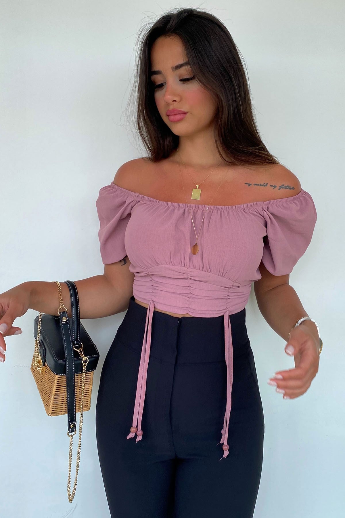 İp Detaylı Bluz