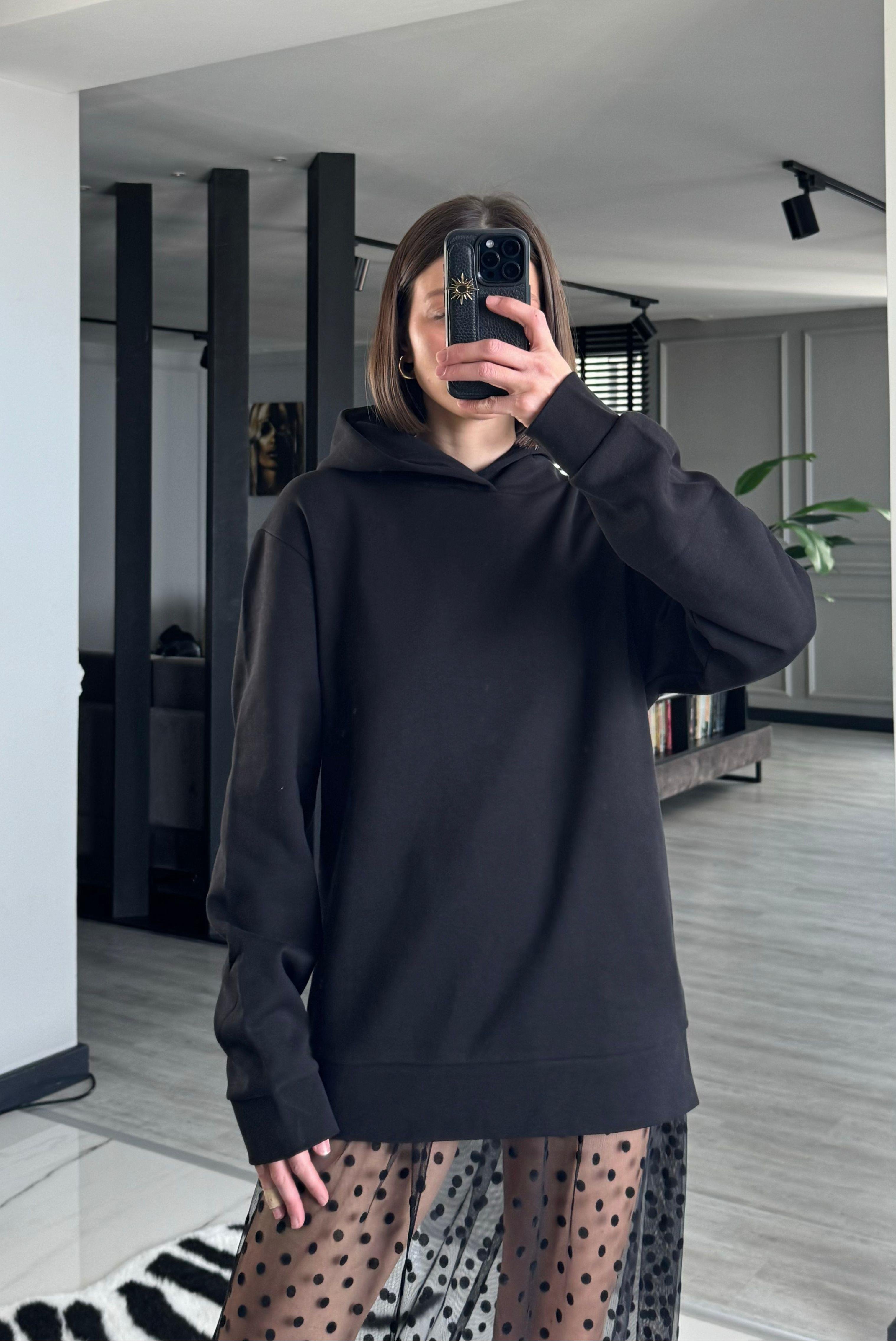 KAPÜŞONLU ŞARDONLU SWEAT