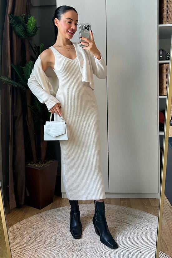 KAŞMİR ELBİSE HIRKA TAKIM