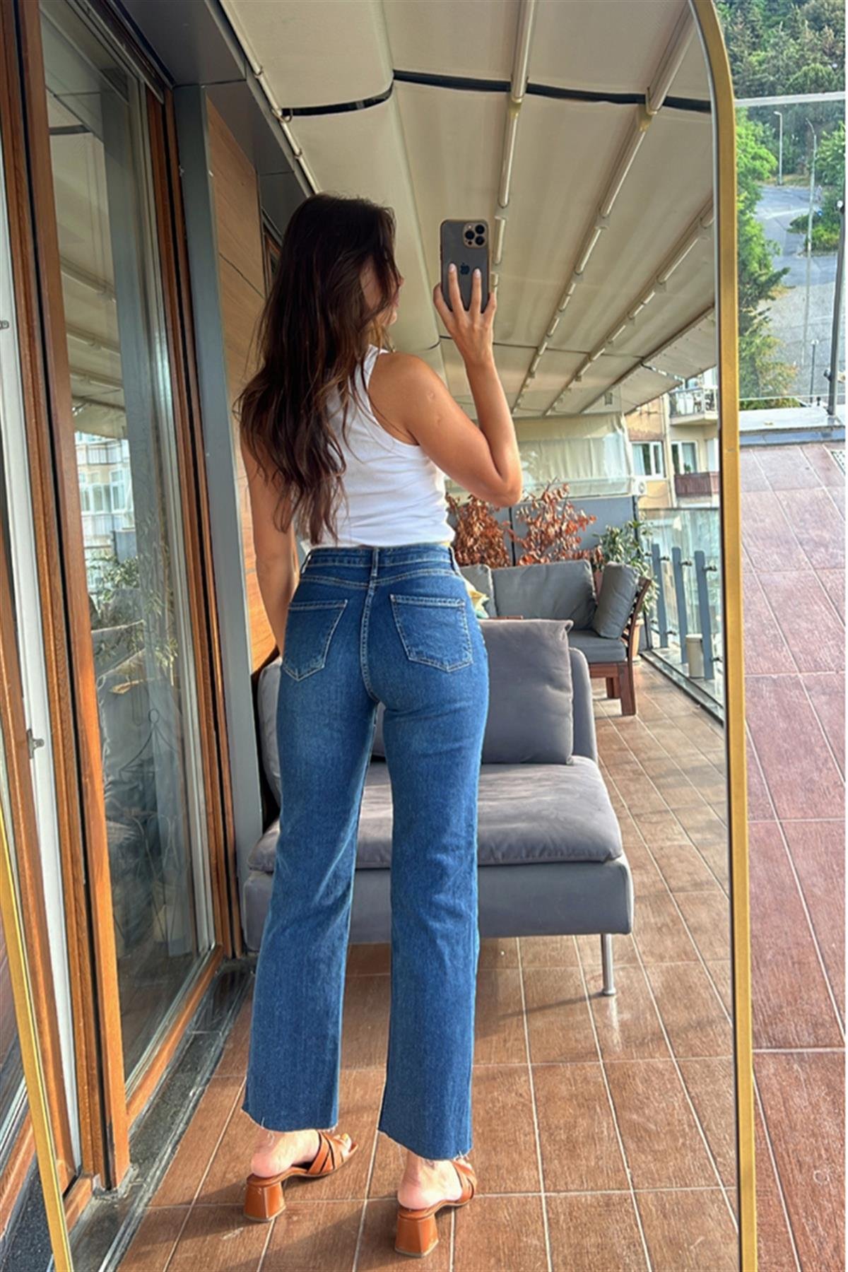 KESİK PAÇA FLARE JEAN