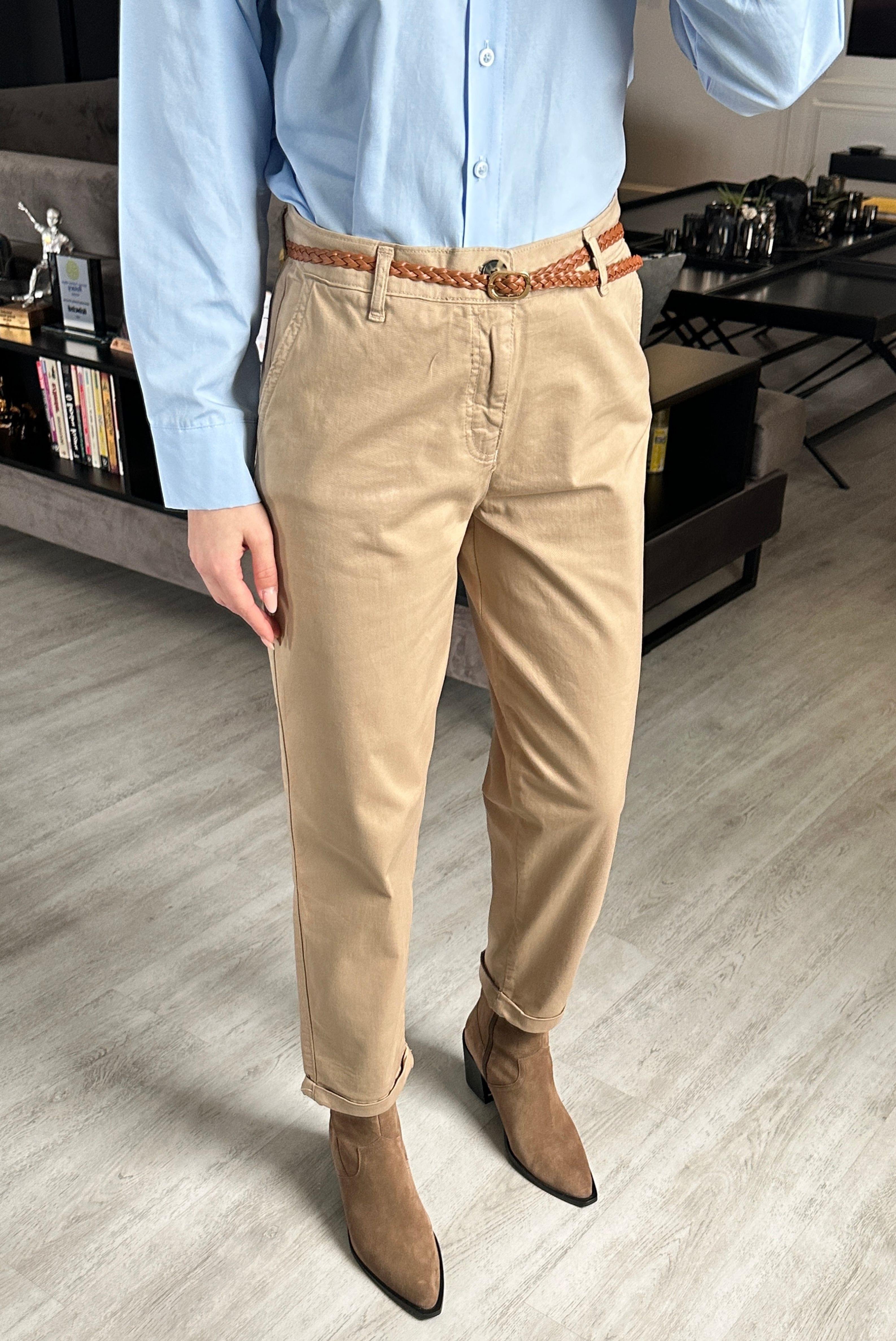 KETEN HASIR KEMERLİ DÜŞÜK BEL PANTOLON