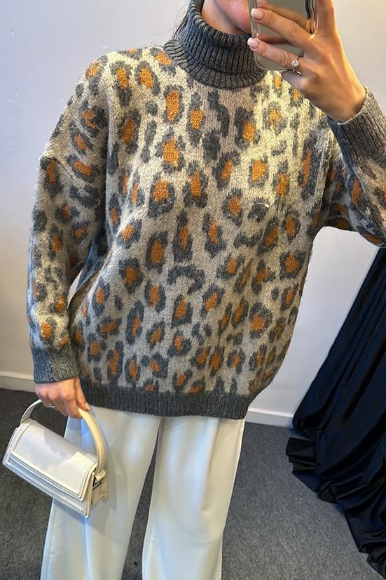 LEOPAR DESEN BALIKCI KAZAK