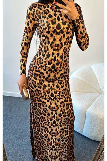 LEOPAR DESEN LİESS  ELBİSE