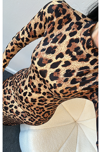 LEOPAR DESEN LİESS  ELBİSE