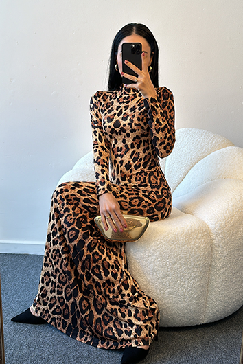 LEOPAR DESEN LİESS  ELBİSE