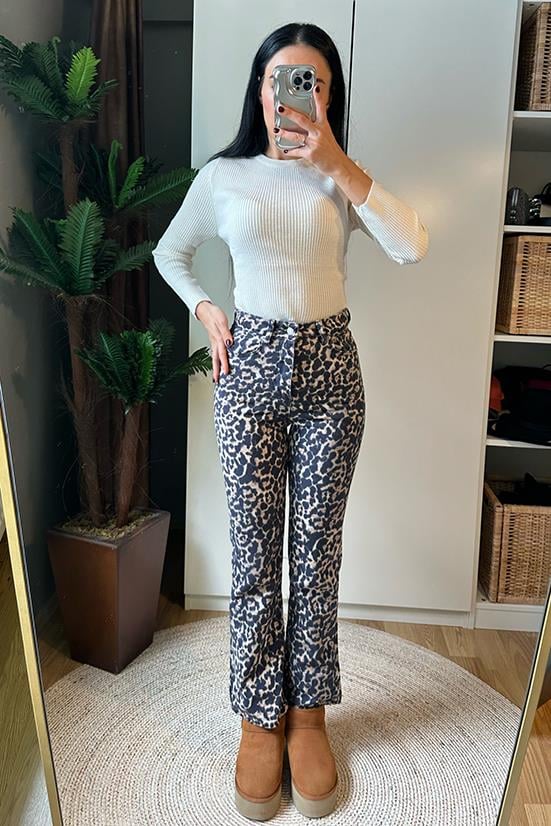 LEOPAR DESENLİ JEAN
