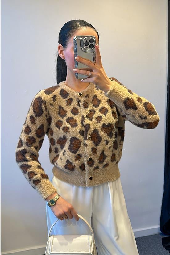 LEOPAR DESENLİ SAKALLI HIRKA