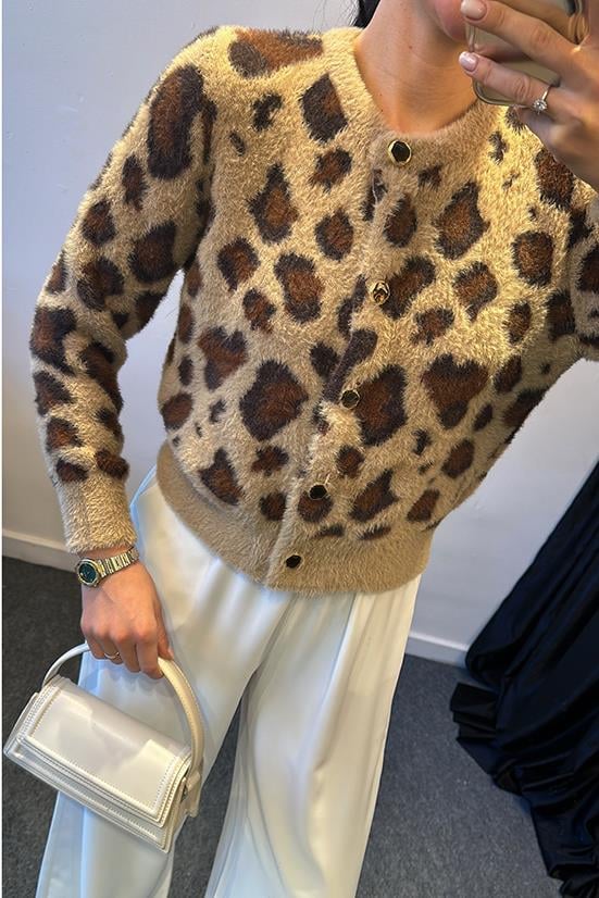 LEOPAR DESENLİ SAKALLI HIRKA