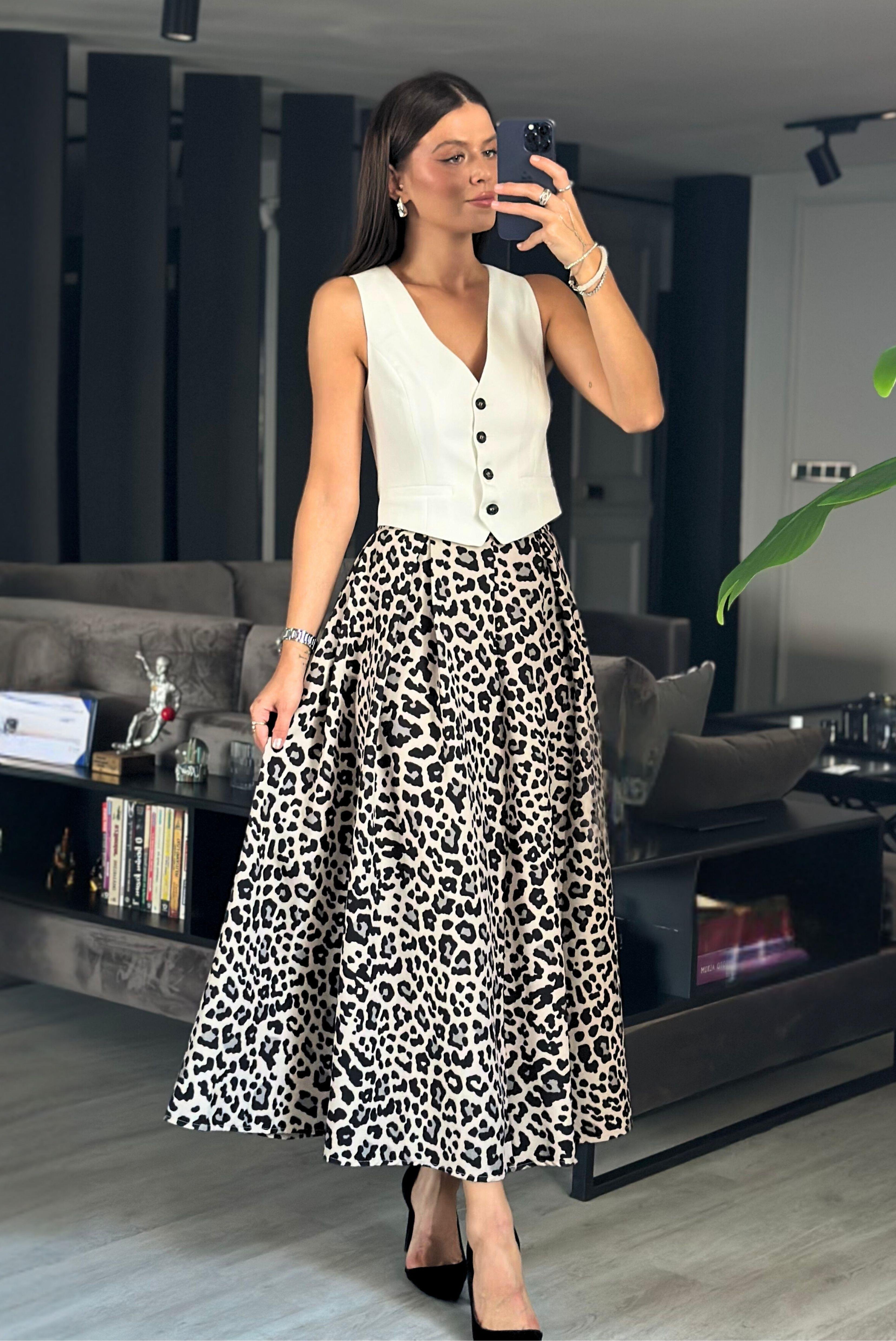 LEOPAR DUBLE KUMAŞ ETEK