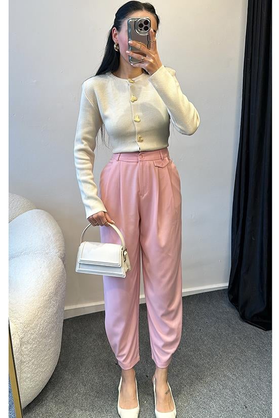 LOVİN PAÇA DÜĞMELİ ŞALVAR PANTOLON