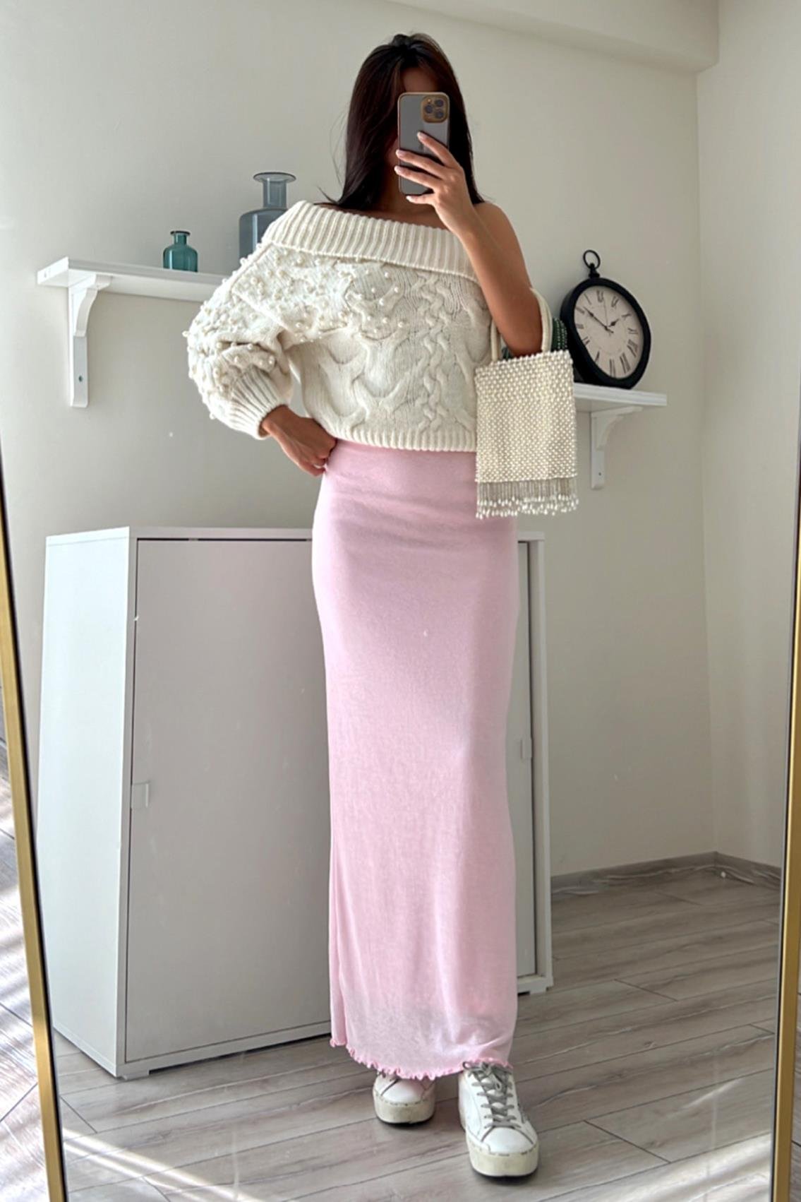 NA-KD ASTARLI  MAXİ  ETEK