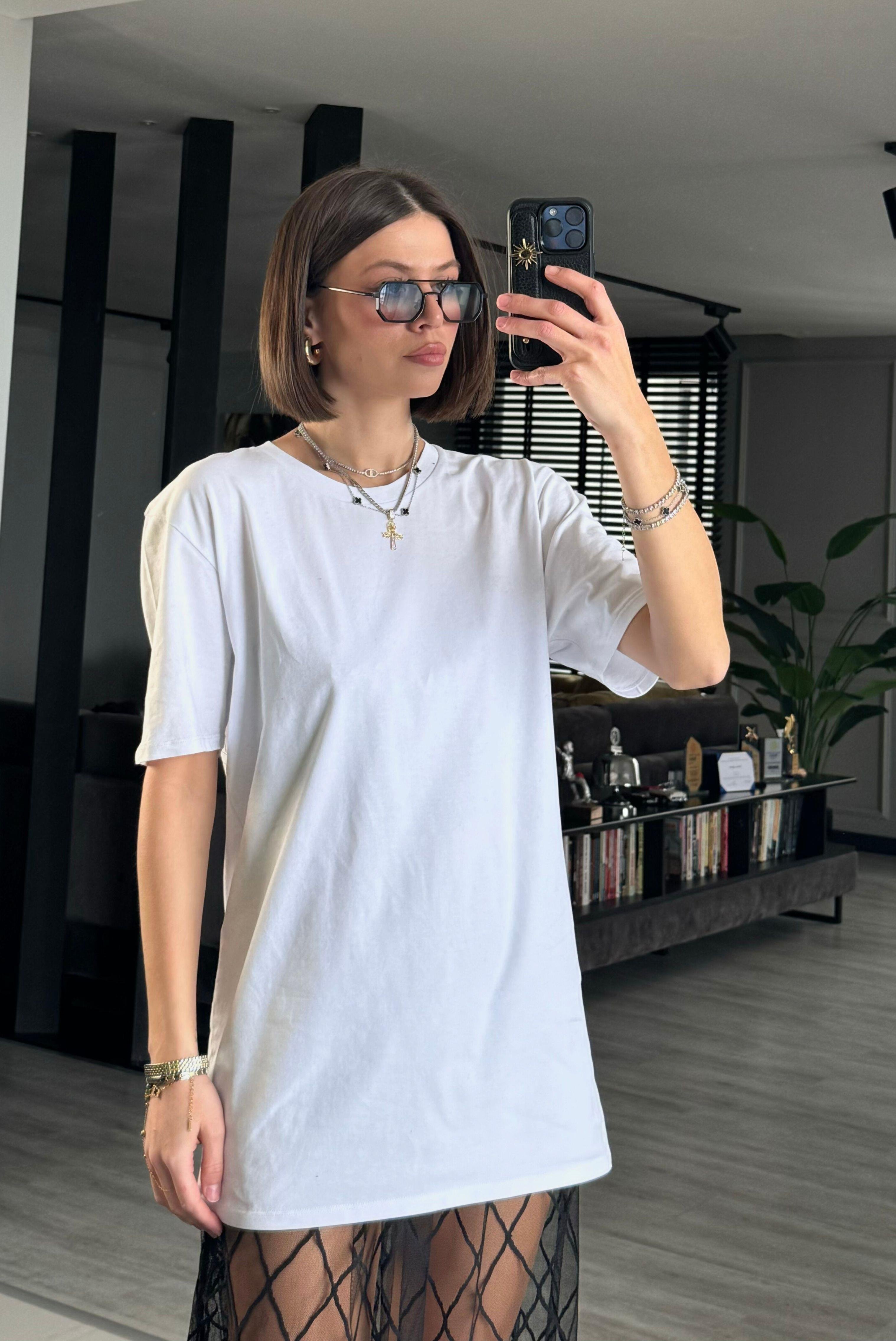 PAMUKLU OVERSİZE TSHİRT