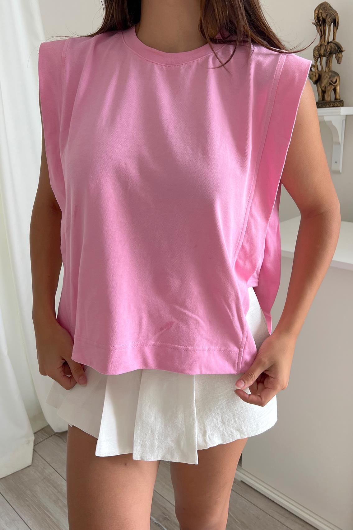 PEMBE SQUARE TİŞÖRT