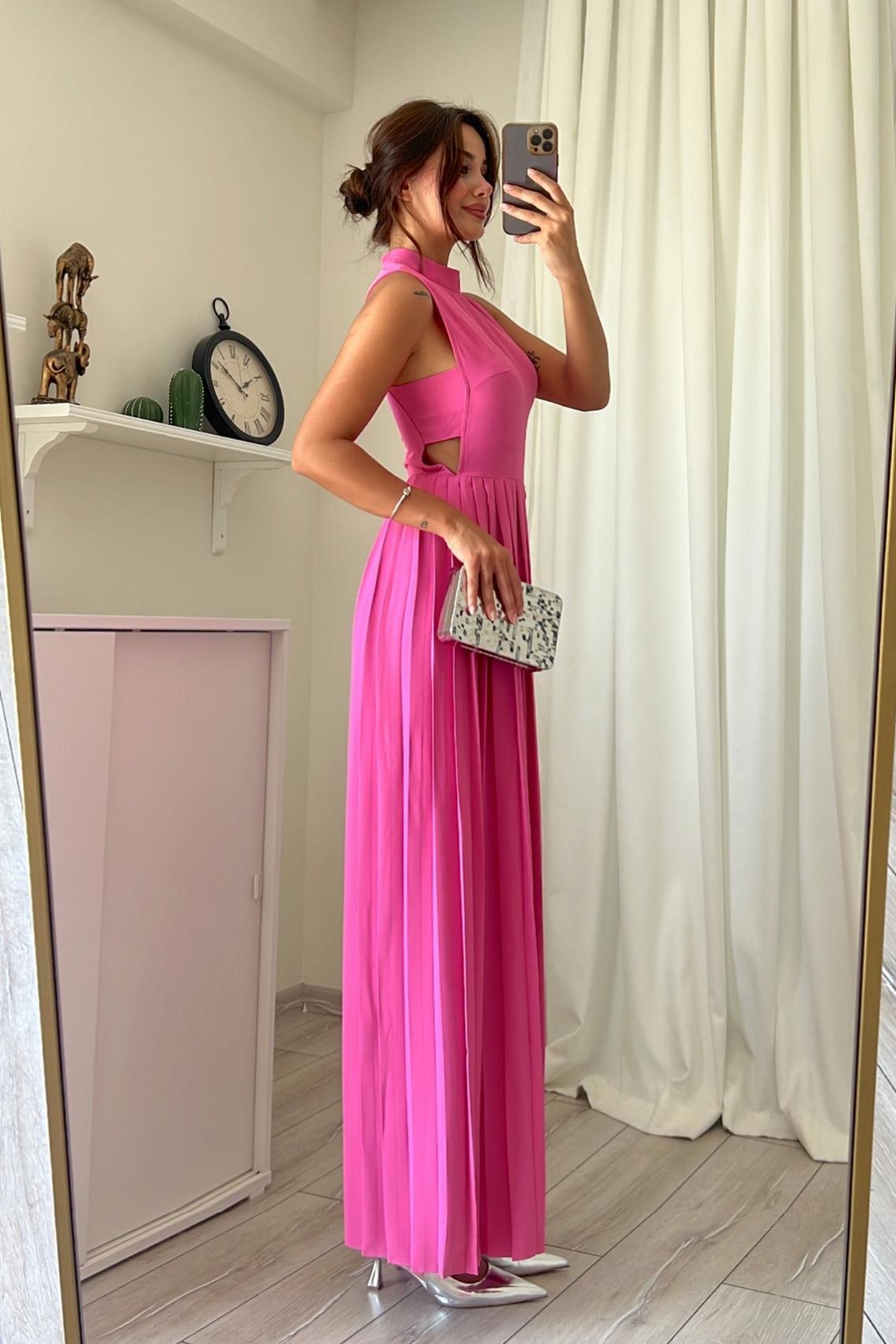 PİLİSELİ PEMBE BARBİE TULUM