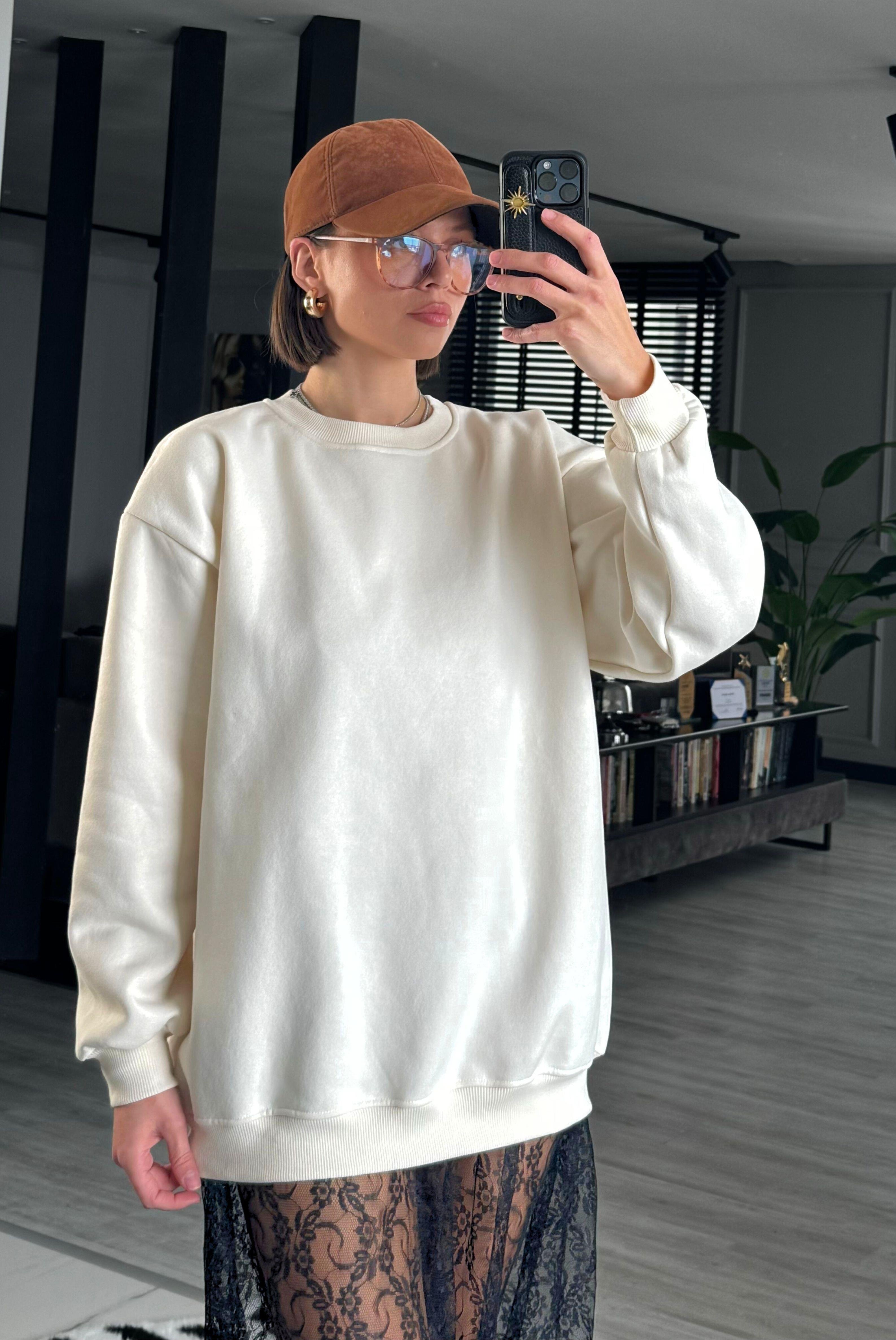 ŞARDONLU OVERSİZE SWEAT