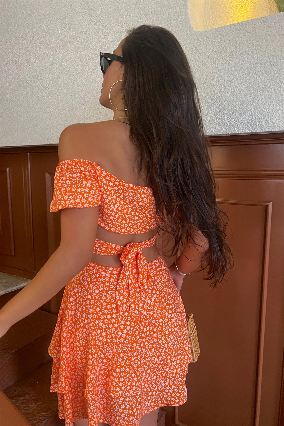 ZARA ÇİÇEK DESEN ELBİSE