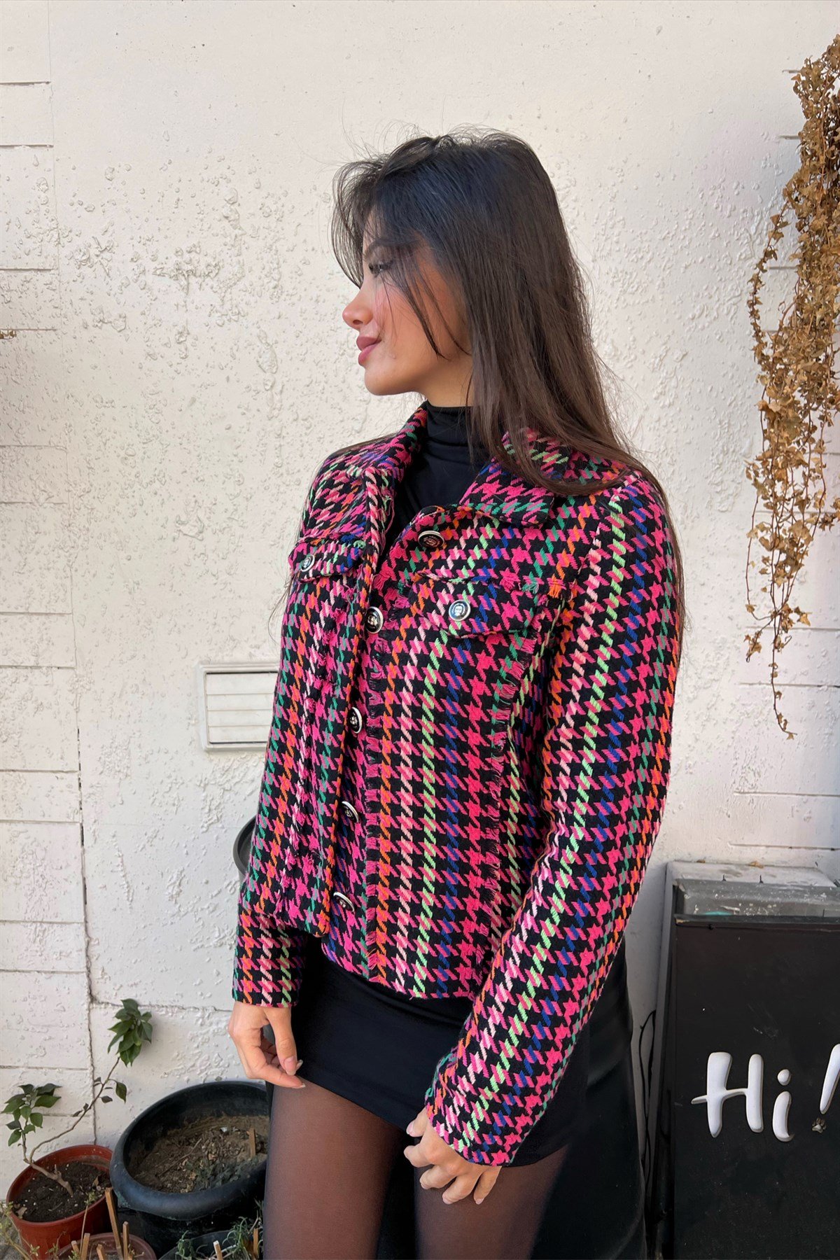 ZARA DESENLİ MİNİ ÇEKET