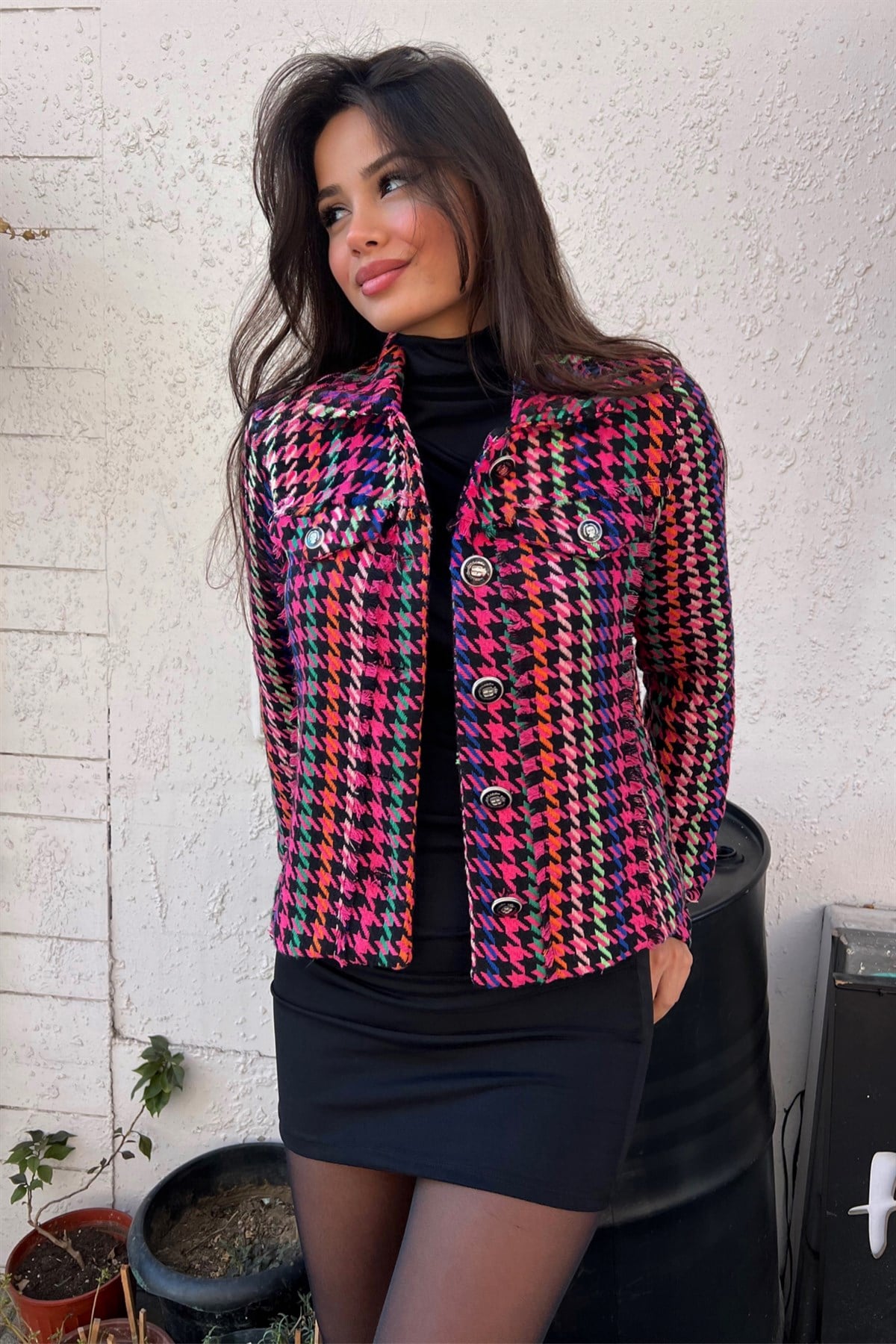 ZARA DESENLİ MİNİ ÇEKET