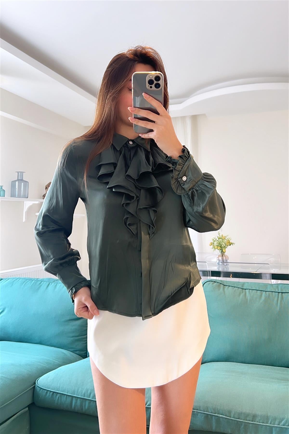 ZARA FIRFIR DETAYLI SATEN  GÖMLEK