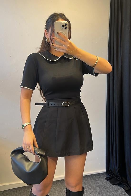 ZARA KEMERLİ ŞORT ETEK